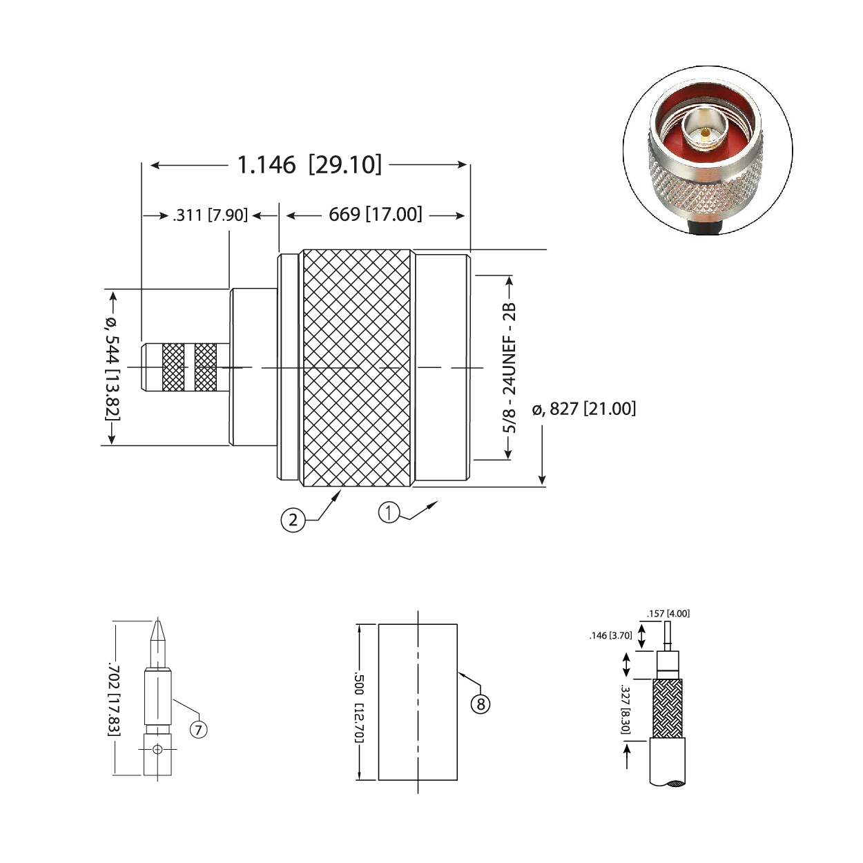 CABLE COAXIAL PARA RG-174 - Imagen 4
