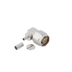 Conector macho N en ángulo recto